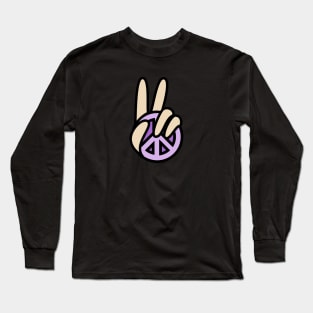 CND Peace symbol Hand V Sign Long Sleeve T-Shirt